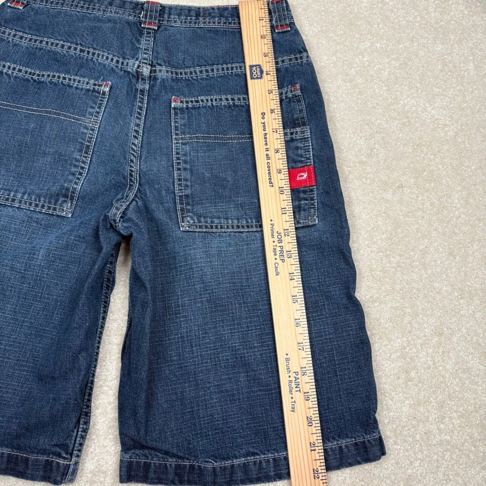 Old Navy Extreme Denim Carpenter Shorts Boys 16 Dark Wash Blue Y2K Skater Baggy